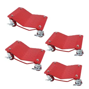 Wheel Cart, Heavy Duty Car Tire Car Moving Car with Skid Plate and 360 Degree Swivel Wheels,6000 lbs Car Moving Cart 4Pcs
