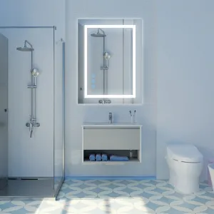 32"x24" Dimmable LED Bathroom Vanity Mirror with Anti-Fog Feature, Adjustable Lighting, Energy Efficient, Sleek Design