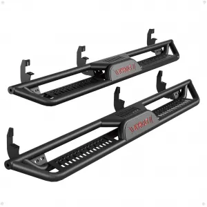 Running Boards Compatible with 2015-2022 Chevy Colorado/GMC Canyon SuperCrew Cab,Steel Two Stairs Rock Sliders for 2015 2016 2017 2018 2019 2020 2021 2022 Chevy Colorado/GMC Canyon Crew Cab