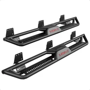 Running Boards Compatible with 2019-2024 Dodge Ram 1500 Crew Cab(Excl.2019-2023 Classic),Steel Rock Two Stairs Sliers for 2019 2020 2021 2022 2023 2024 Ram 1500 New Body Supercrew Cab