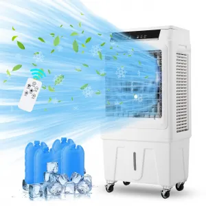 Evaporative Cooler, 4100CFM Evaporative Air Cooler with 15.8 Gallon Water Tank and 4 Ice Packs, 3 Modes & Wind Speeds, 3-IN-1 Evaporative Cooler for Outdoor Indoor Use