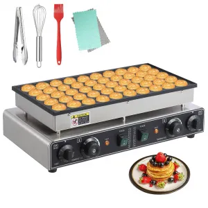 Pancake Maker With Fast Heating 25 Holes, 1700w Waffle Pancake Machine, Food Grade Non-Stick Coating, Consistent Heating, Easy Operation, Household and Commercial Use, UK standard plug