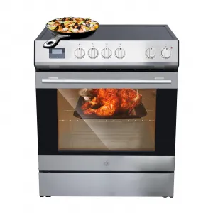 36 Inch Electric Wall Oven with 5.0 Cu Ft Capacity, Versatile Cooking Functions, Convection Cooking, 8,500W Smooth Cooktop, 3,500W Oven Power, Stainless Steel Finish, Manual Controls with Timer