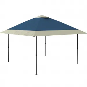 13x13 Pop-Up Gazebo Outdoor Canopy Tent with Ventilation Opening - Instant Shelter for Lawn, Garden, Backyard, Deck, Navy Blue & Taupe