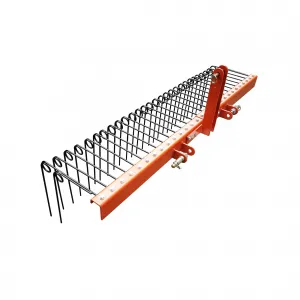 72 Inch Pine Straw Rake Powder Coated Steel 30 Tines 3 Point Attachment Durable Rust-Resistant Landscape Garden