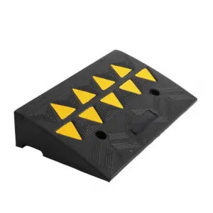 4.1" - Heavy Duty Rubber Curb Ramp 4.1" Rise Height for Driveways - Trucks, Buses, Wheelchairs