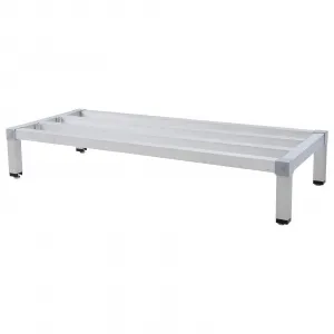 48'' x 20'' Aluminum Dunnage Rack, 1500 Lb Capacity, Low Shelf for Floor Used for Storage In Kitchens, Restaurants, Supermarkets, Grocery Stores