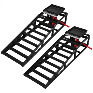5T 10000 lbs Auto Car Truck Service Ramps Lifts, Hydraulic Car Ramps Truck Trailer Garage Truck Ramps for Car Repair Black