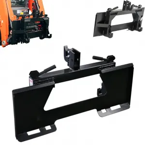 Universal Quick Attach Mounting Plate with 3 Point Quick Hitch Adapter for Category 1, Adapter to Convert Skid Steer Attachment Plate to 3 Point Quick Hitch