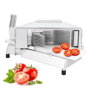 Commercial Tomato Slicer, 1/4" Heavy Duty Tomato Slicer Tomato Cutter With Built-In Cutting Board for Home or Restaurant Use