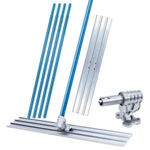 Bull Float Concrete Tool 48x8 in Aluminum Alloy with 4 Handles and Adjustable Bracket for Concrete Finishing