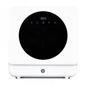 Portable Countertop Dishwasher with 6 Washing Programs, 5L Built-In Water Tank, Air-Dry Function, LED Display, Touch Control, Dual Spray Rinsing, and Self-Absorbing Water Design