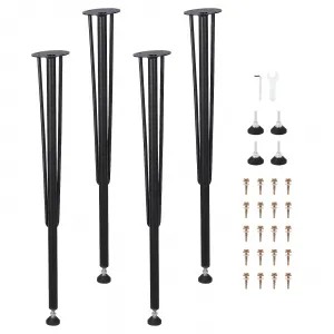 Heavy Duty Metal Table Legs 28 Inch - Sturdy Square Tube Design, Perfect for Coffee Tables, Durable Construction, Easy to Install, Set of 2 for Versatile Furniture Replacement