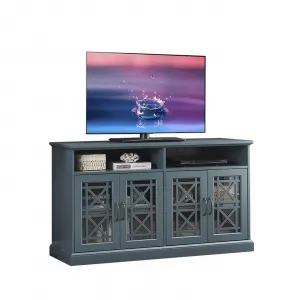 Modern Sideboard Buffet Cabinet Adjustable Shelves Metal Door Handle TV Stand Sideboard Console Teal 53"W x 15.7"D x 30"H