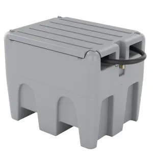 116 Gallon Portable Diesel & Gasoline Fuel Tank with 12V Electric Pump, Auto Shut-Off Nozzle, HDPE, Dual Filtration, Forklift Pockets, Farm & Marine Use