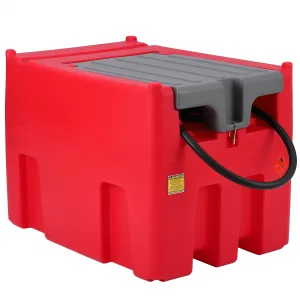 Portable Diesel Tank, 106 Gallon Fuel Tank with 12V Electric Fuel Transfer Pump, 10 GPM Diesel Transfer Tank with Auto Fueling Nozzle & 360 Swivel Connector with 13.1ft Hose - Red
