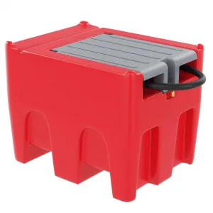 116 Gallon Portable Fuel Tank, Gasoline Transfer Tank with 12V Electric Pump, 10 GPM Flow Rate, 13.1ft Hose, Auto Fueling Nozzle, Durable Design for Easy Transportation (Red)