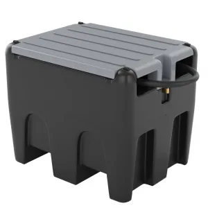 116 Gallon Portable Diesel & Gasoline Fuel Tank with 12V Electric Pump, Auto Shut-Off Nozzle, Heavy Duty PE, Dual Filtration, Forklift Pockets, Marine & Farm Use