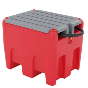 58 Gallon Fuel Caddy Portable Gasoline Diesel Tank, 10ft Hose, Manual Siphon Pump 7.5 L/min Nozzle, Fuel Transfer Storage for Garage/Workshop, Red