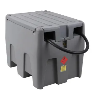 Portable Diesel Tank, 53 Gallon Fuel Tank with 12V Electric Fuel Transfer Pump, 10 GPM Diesel Transfer Tank with Auto Fueling Nozzle & 360° Swivel Connector with 13.1ft Hose (Gray, 53 Gal)