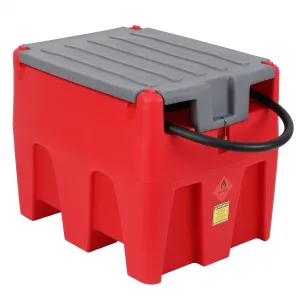 Portable Diesel Tank, 53 Gallon Fuel Tank with 12V Electric Fuel Transfer Pump, 10 GPM Diesel Transfer Tank with Auto Fueling Nozzle & 360° Swivel Connector with 13.1ft Hose (Red, 53 Gal)