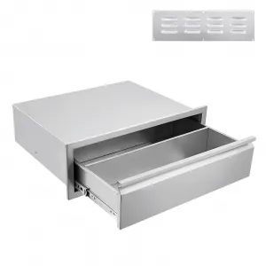 30" W x 23" H x 10" D Outdoor Kitchen Drawers, Flush Mount Triple Access BBQ Drawers,BBQ Island Drawers for Outdoor Kitchens or BBQ Island Patio Grill Station