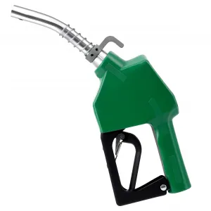 Automatic Fuel Nozzle, 1" NPT Inlet with 360° Swivel & 15/16" Spout, 11 GPM Max Flow Rate, Auto Shut Off, Aluminum & PVC Gas Pump Handle auto fuel