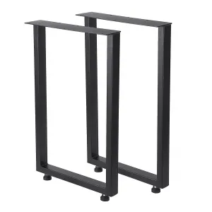 Metal Table Legs Heavy Duty Desk Legs, DIY Industrial Furniture Dining Legs, Modern Cast Iron Coffee Table Bench Legs, Set of 2