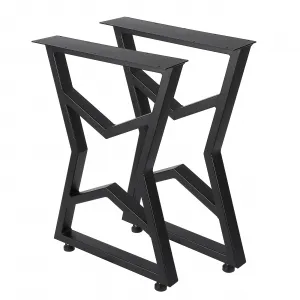 Metal Table Legs Heavy Duty Desk Legs, DIY Industrial Furniture Dining Legs, Modern Cast Iron Coffee Table Bench Legs, Set of 2