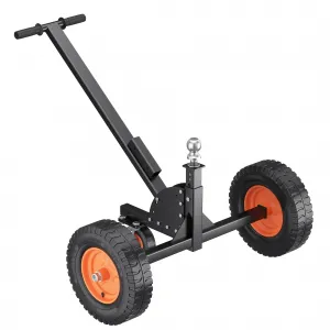 2 in 1 Trailer Dolly, 1500 lbs Tongue Weight Capacity, Trailer Mover with 24" - 35" Adjustable Height, 2" Hitch Ball & 16" Pneumatic Tires & Universal Wheel, for RV Trailer Boat Moving