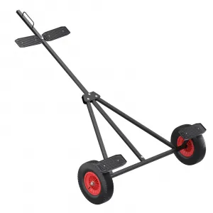 420 Lbs Capacity Trailer Dolly, Carbon Steel Trailer Mover with 96"-116" Adjustable Length & 18" Solid Tires for Moving Boat Trailers/Utility/RV/Cargo Trailers