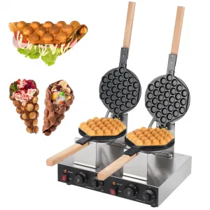 Bubble Waffle Maker 2800W Commercial Bubble Waffle Maker Machine Non-Stick Egg Waffle Maker Electric Bubble Waffle Baker for Home or Commercial Use