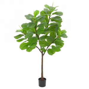 Artificial Fiddle Leaf Fig Tree 5.8ft Tall with 65 Decorative Leaves, Fake Fig Silk Tree in Pot, Artificial Tree in Plastic Pot for Home Office, Living Room, Corner Decor Indoor