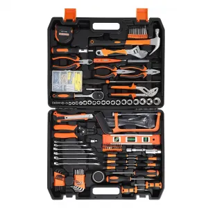 236 Piece Tool Set, Auto Repair Tool Combination Package, Socket Wrench Mixed Tool Set Hand Tool Kit with Plastic Toolbox Storage Case, Complete Household Tool Box with Essential Tools