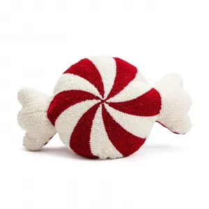 Christmas Candy Cane Pillows, 3D Christmas Candy Throw Pillows, Creative Red White Spiral Lollipop Pillow, Soft Peppermint Candy Pillow Home Decor for Home Christmas Candy 35 x 58cm