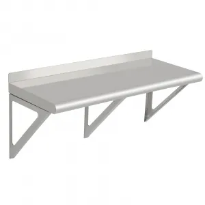 Commercial Shelves, Stainless Steel, Metal Wall-Mounted Shelving for Restaurants, Bars, Utility Rooms, Kitchens, and Garages with a Backsplash and Two Brackets, 400 Lb,24 * 12 * 11.5inch