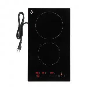 2-Burner Induction Cooktop - 11.6" 1800W True Induction Heating (Not Ceramic Radiant), Built-In Electric Stove with Safety Lock & Timer, 120V Black