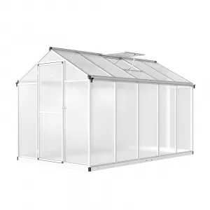 6.25 x 10 Ft Greenhouse Aluminum Alloy Frame Polycarbonate Panel Outdoor Gardening Green