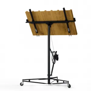 Drywall Lift 16 Ft,Sheetrock Lift Drywall Lift,150LBS Heavy Duty Drywall Rolling Lifter Panel,Drywall Lift Panel Hoist Jack with 360° Adjustable Telescopic Arm & 3 Lockable Wheels (16 Ft Black)