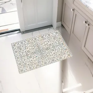 2x3 Ft Boho Area Rugs, Modern Machine Washable Floral Rug for Living Room Bedroom, Ultra Thin Low Pile, Multicolor