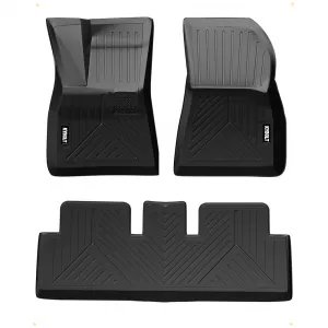 Custom Fit Floor Mats for 2017-2023 Tesla Model 3 , 3 Pack Floor Liners Compatible with 2017 2018 2019 2020 2021 2022 2023 Tesla Model 3