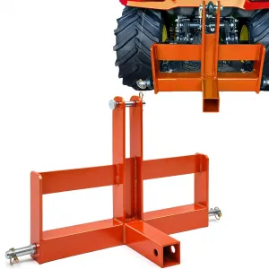 3 Point Hitch Receiver for Cat 1 Tractors, 3 Point Quick Hitch with 2" Receiver Drawbar Attachments & Suitcase Weight Brackets for Category 1