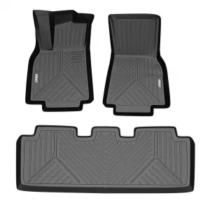Custom Fit Floor Mats for 2020-2023 Tesla Model Y(5 Seater),3 Pack Floor Liners Compatible with 2020 2021 2022 2023 Tesla Model Y