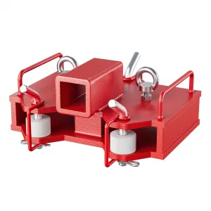 2-Inch Forklift Trailer Hitch Receiver, 7000 lbs Capacity, Dual-Pallet Forks Compatible, Red