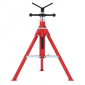 V Head Pipe Stand with 2500 LBS Load, Adjustable 28-52 Inch Height, Steel Construction, Foldable Portable Design, Welding & Industrial Use