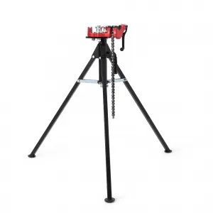 Tripod Pipe Chain Vise 1/8"-5" Capacity Portable Folding Steel Legs Wide Pipe Capacity 36.4" Length