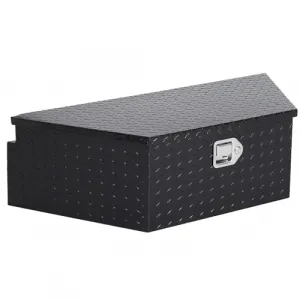 39 Inch Black Diamond Plate Trailer Tongue Box, Waterproof