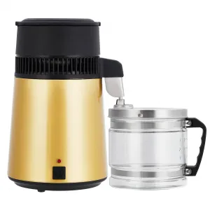 4L Water Distiller Stainless Steel Distilled Water Purifier Countertop Home Use Golden