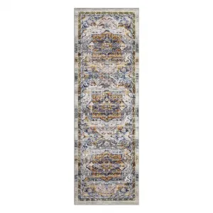 Washable Boho Runner Rug 2x6 - Non-Slip, Stain Resistant, Polyester, Vintage Oriental Design, Skid-Resistant TPR Backing, Ideal for Kitchen, Entryway, Hallway