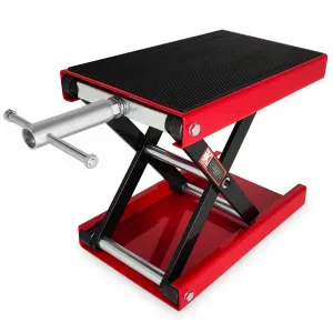 1100 LBS Motorcycle Dirt Bike Scooter Crank Stand Without Casters, Wide Deck Motorcycle Center Scissor Lift Jack Repair Hoist Stand Bikes ATVs